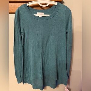 Shrinking Violet Teal Long Sleeve Top